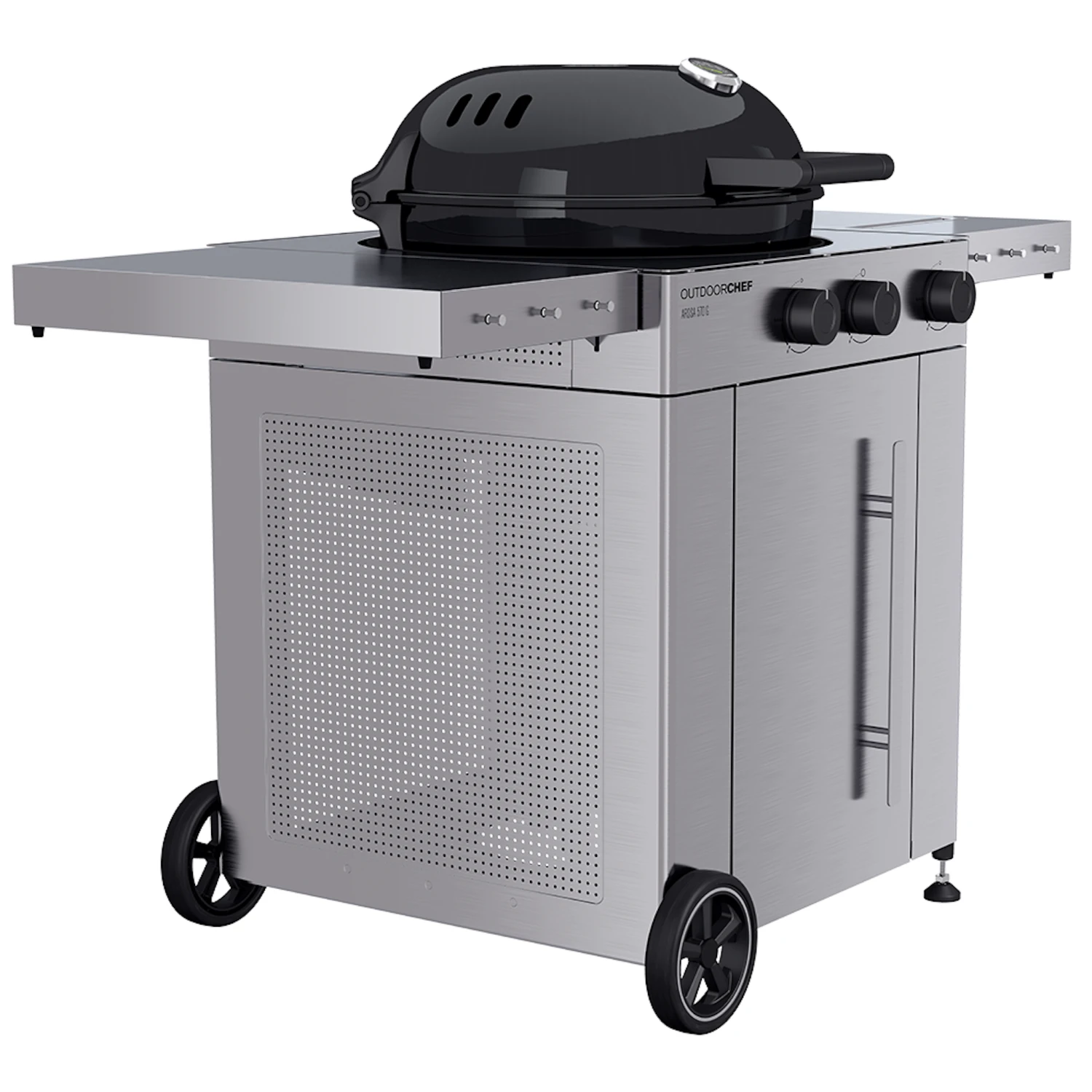 Outdoorchef Gaskugelgrill Arosa 570 G Premium Steel, Schwarz – Bild 2
