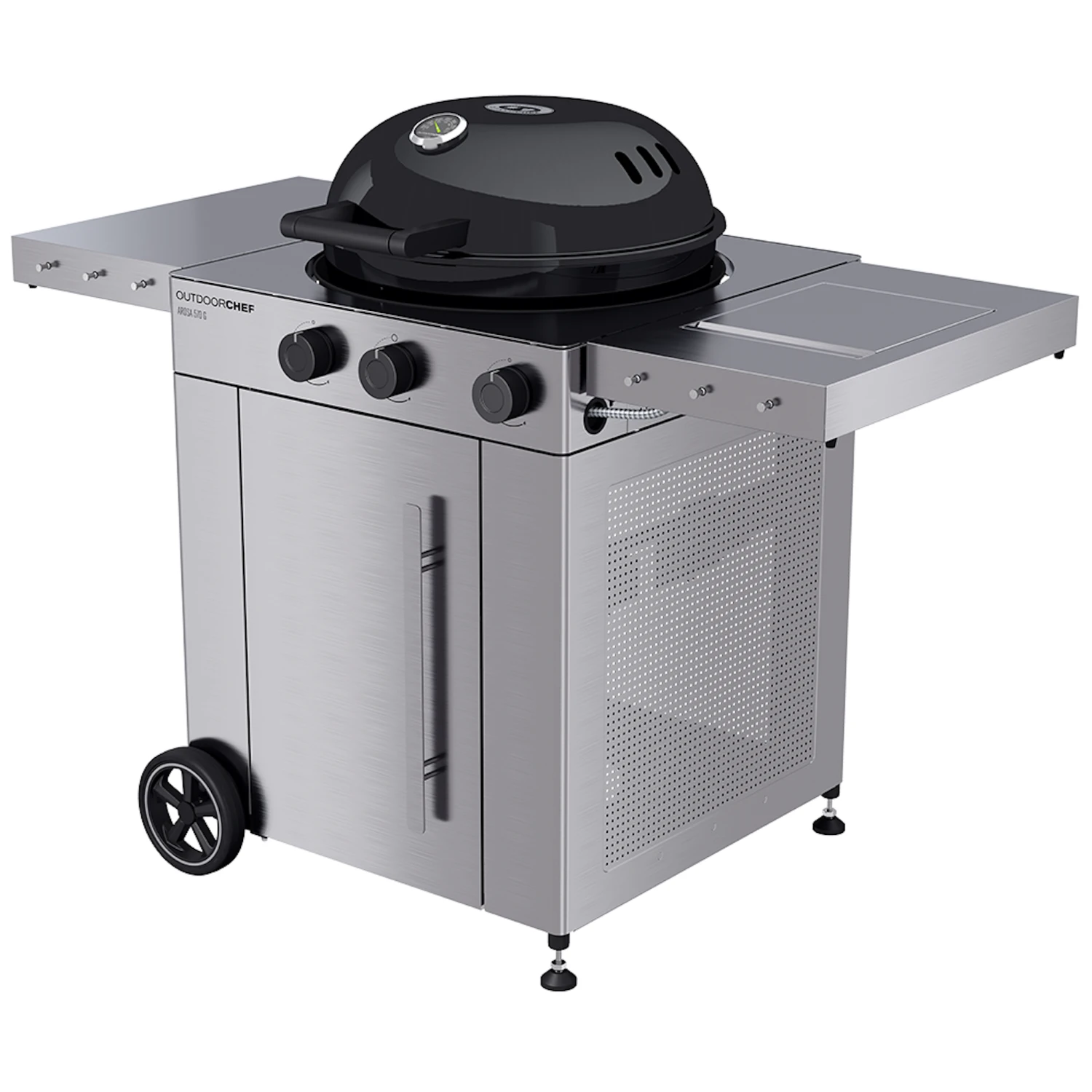 Outdoorchef Gaskugelgrill Arosa 570 G Premium Steel, Schwarz – Bild 4