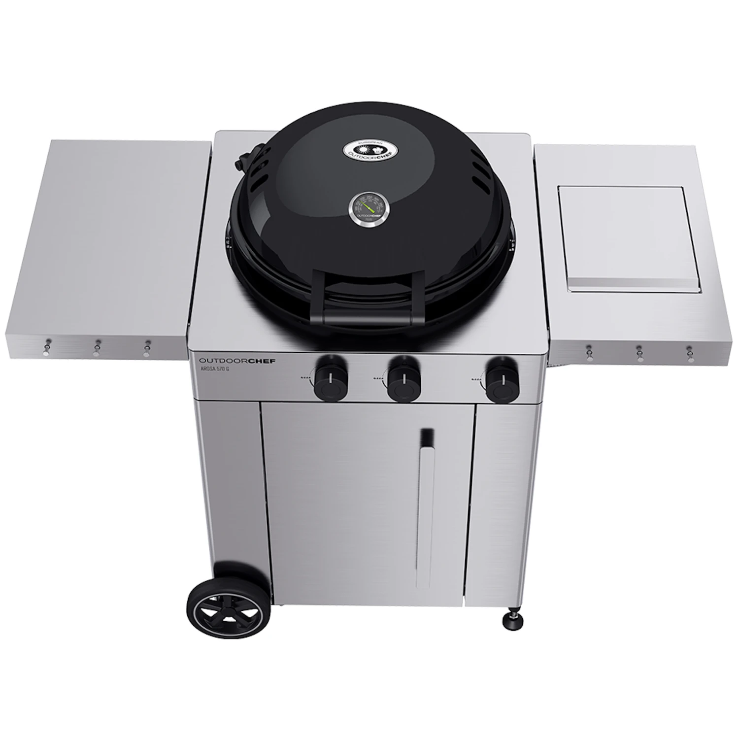 Outdoorchef Gaskugelgrill Arosa 570 G Premium Steel, Schwarz – Bild 5