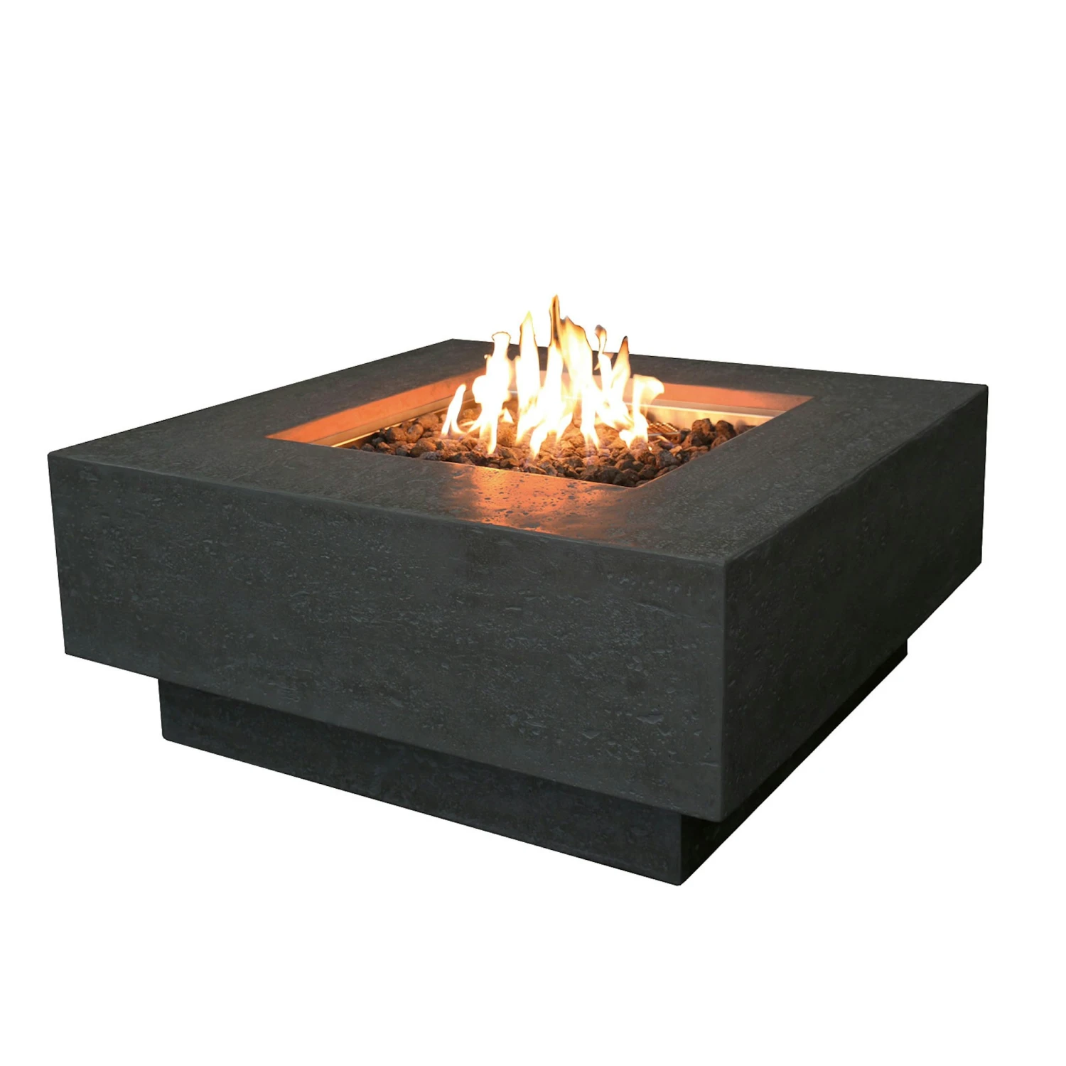 Gas Feuerstelle Manhattan Beton-Optik Dunkelgrau – Bild 2